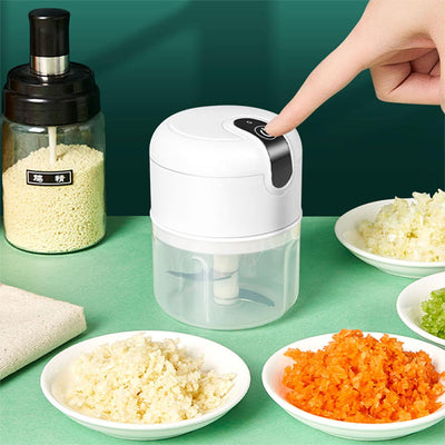 USB Rechargeable Portable Electric Mini Garlic Chopper, Food Chopper, One Touch Operation Mincing Machine Mince Chopper