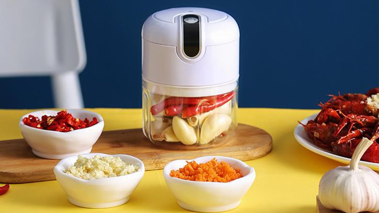 USB Rechargeable Portable Electric Mini Garlic Chopper, Food Chopper, One Touch Operation Mincing Machine Mince Chopper